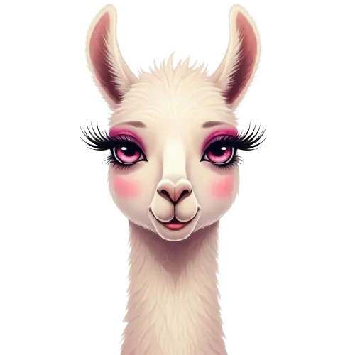 Romantic Roma Llama mascot