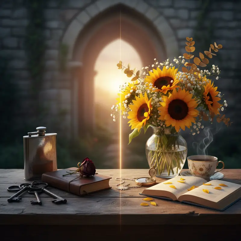 Grumpy x Sunshine Trope Illustration